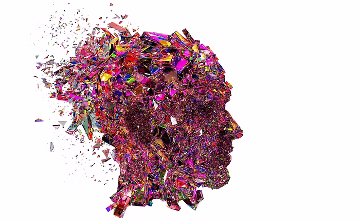 Illustration of AI algorithms enhancing creativity in art, music, and design within the creative industries