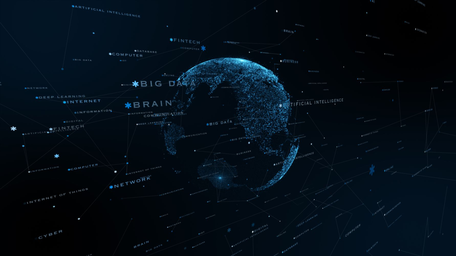 Structured digital dataset with AI nodes, symbolizing data cleaning, formatting, and preparation for machine learning