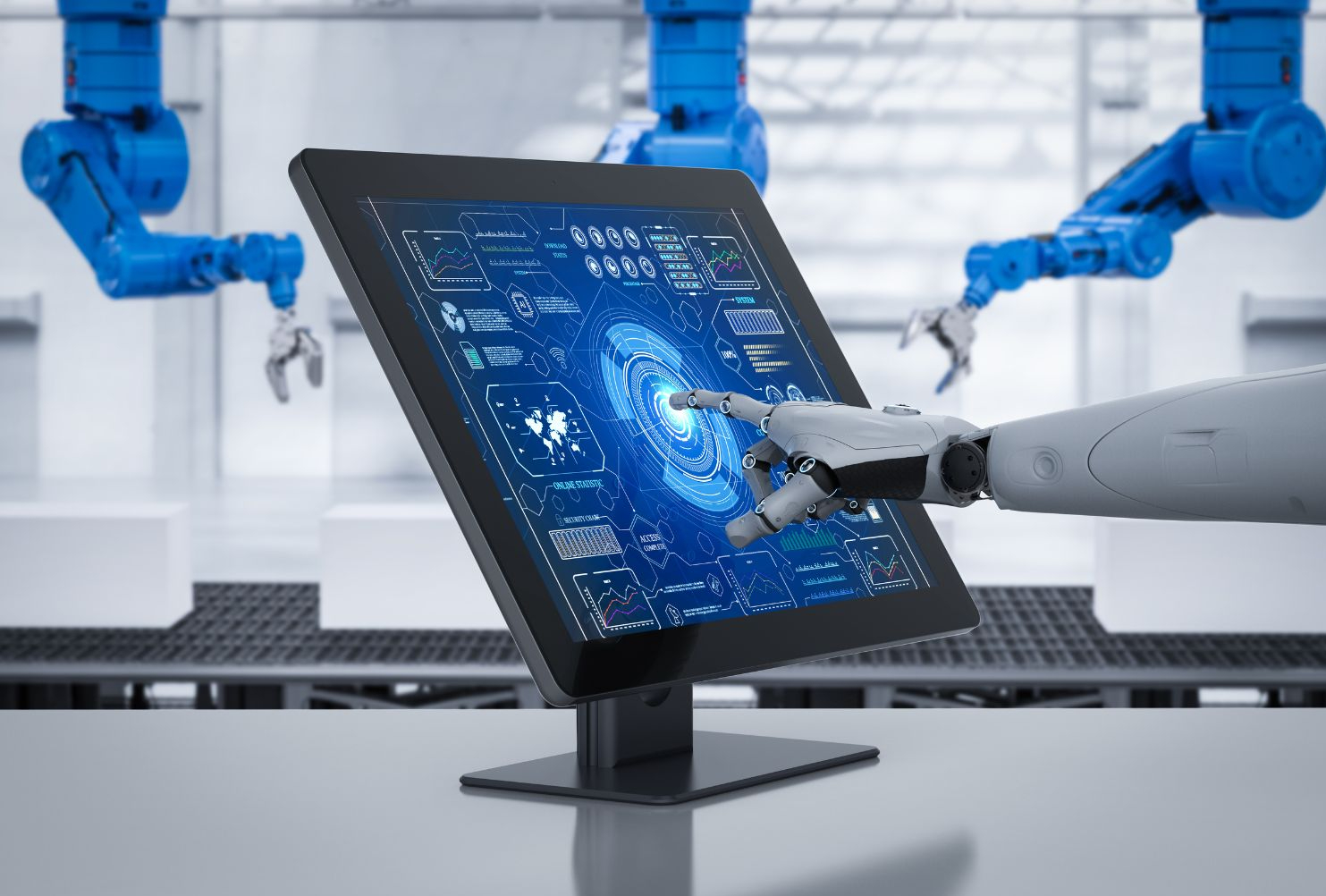 Monitoring dashboard with ML model performance metrics and drift alerts in real-time visualization